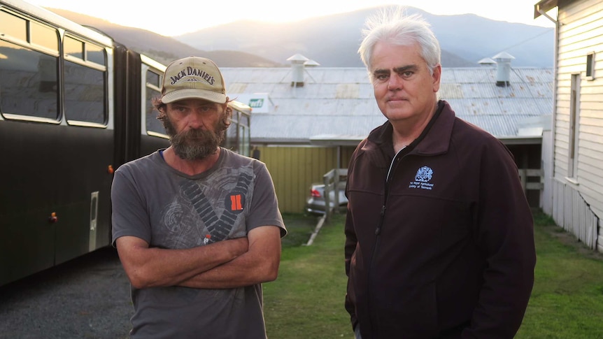 Scott Gadd, with Michael Prestage, at Hobart Showgrounds, April 20, 2018