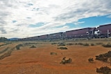 coal train carrying coal from the Leigh Creek mine