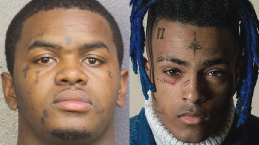 The mugshot of Dedrick Devonshay Williams next to an image of XXXTentacion.