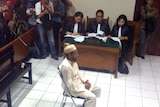 Indonesian terrorist Umar Patek appearing in the East Jakarta Court on November 28, 2011.