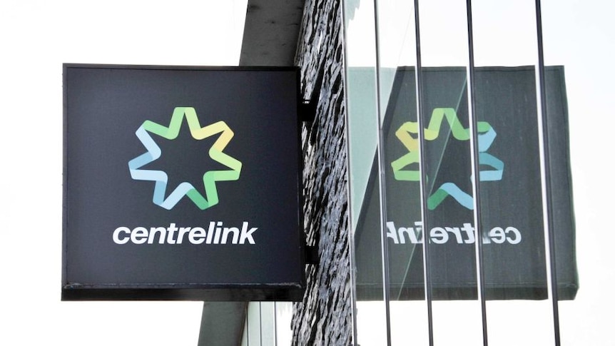 A Centrelink sign.