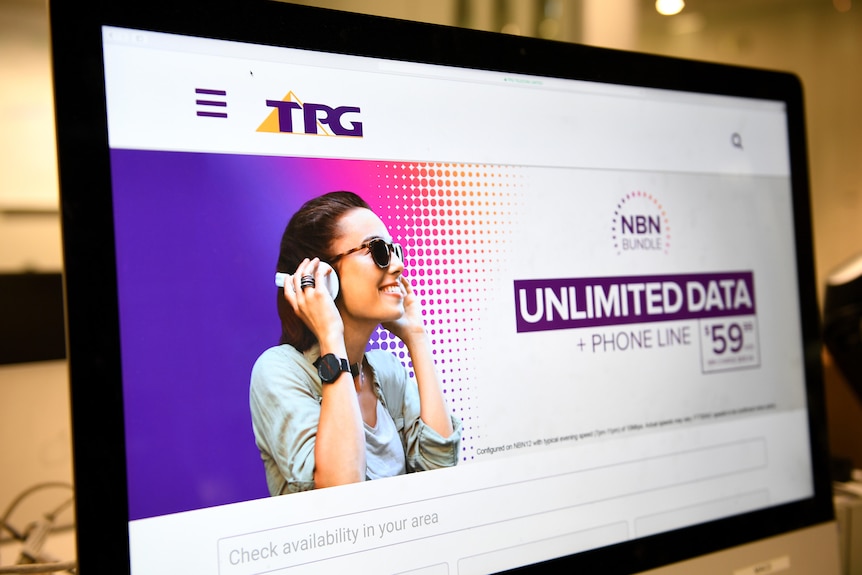 A computer screen showing a TPG add