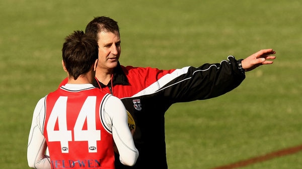 Full support...coach Ross Lyon said Milne (pictured) and Leigh Montagna are focusing on Geelong.