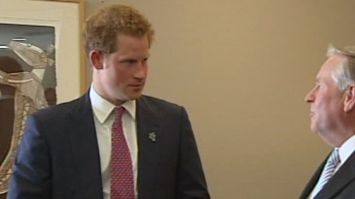 Prince Harry with WA Premier Colin Barnett