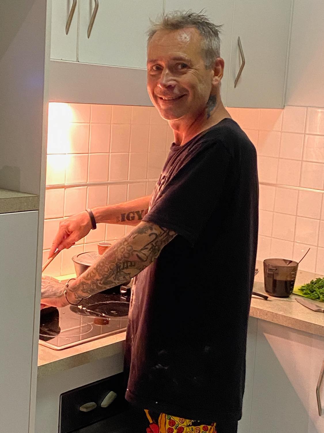 Steven Angus cooking