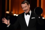 Bryan Cranston accepts Outstanding Lead Actor in a Drama Series for Breaking Bad at the Emmys.