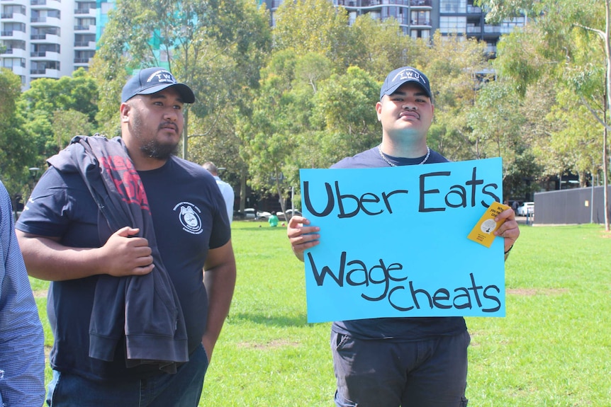 Food delivery riders protest in Sydney