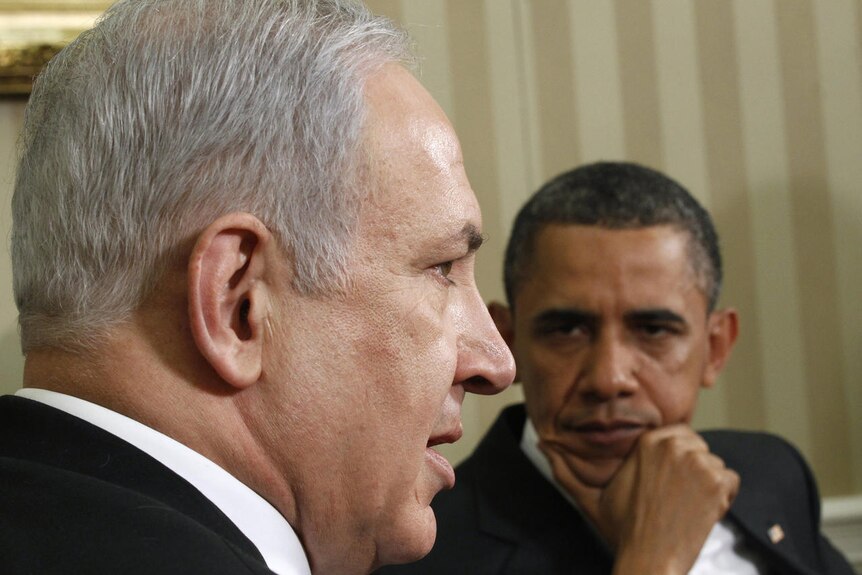 US president Barack Obama meets with Israel's prime minister Benjamin Netanyahu (Jim Young : Reuters)