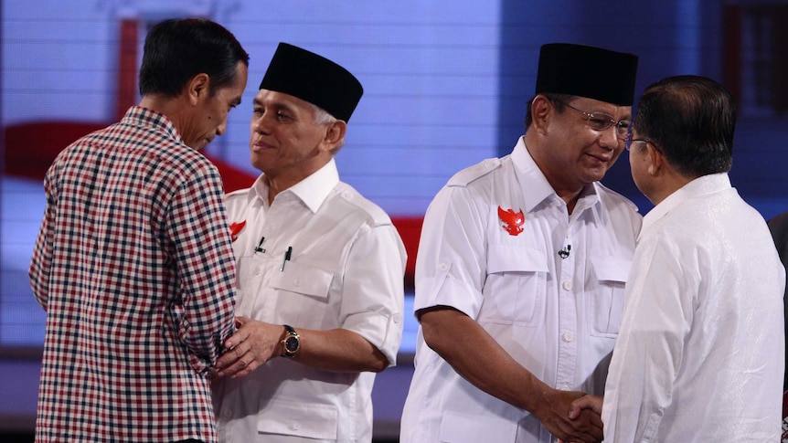 Indonesian presidential candidates Joko Widodo and Prabowo Subianto