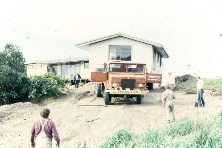 A house being removed