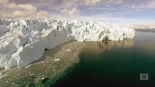 Edge of ice shelf in Antarctica