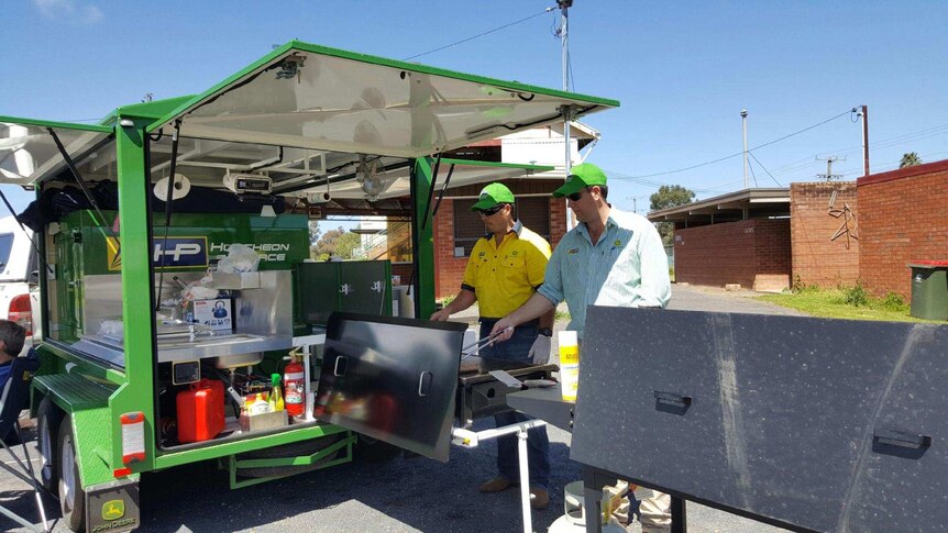 Forbes flood recovery barbeques aim to give farmers and volunteers a breather