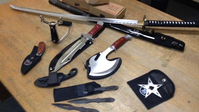 Illegal weapons on sale at Warrnambool garage sale