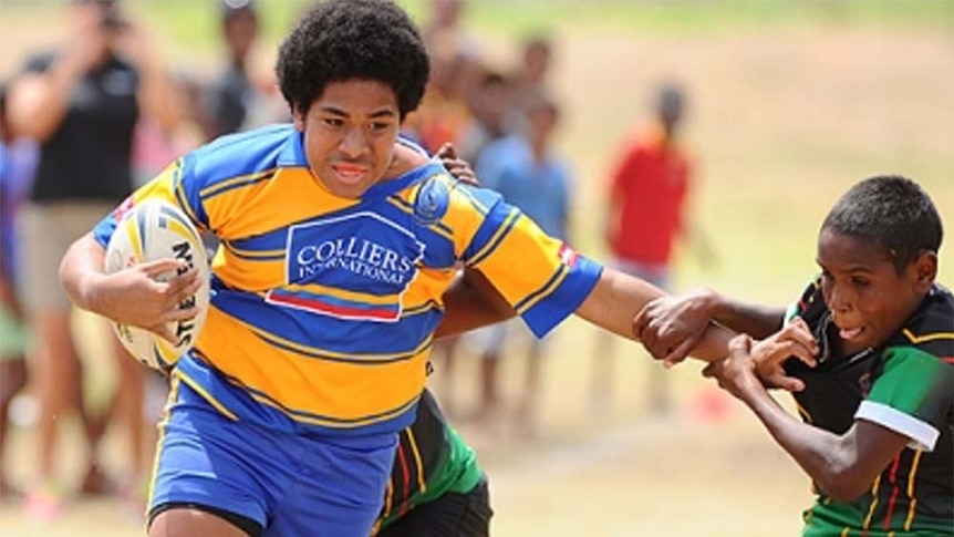 Manfred Babao at the Obe Geia junior rugby league carnival