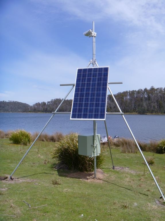 A webcam at Four Springs Lake, Tasmania