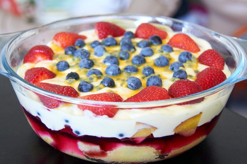 Bowl of trifle.