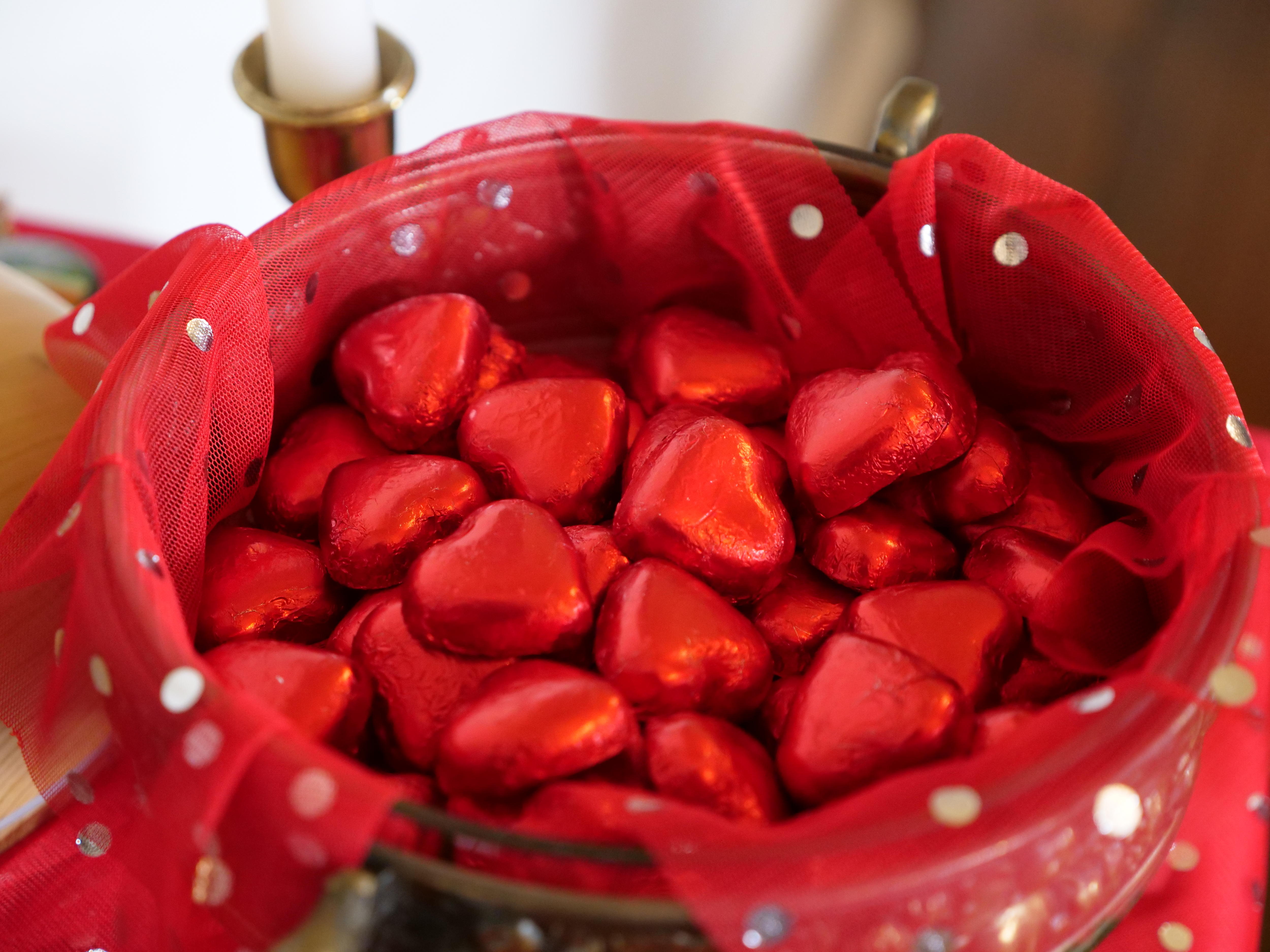 Chocolate earts on display at the historic Wingham House.