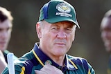 Tim Sheens passes on instructions.