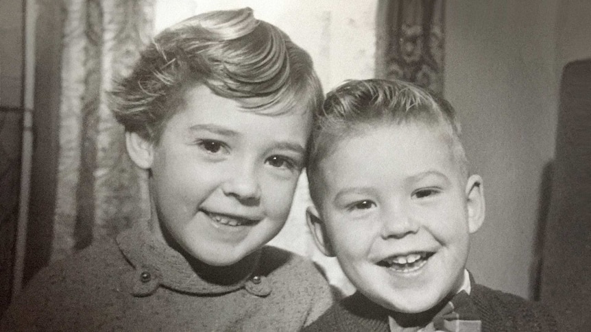 Judy Bird and her brother as children for a story about the grief process when your sibling dies.