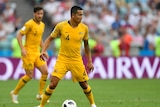 Australia's Tim Cahill with the ball
