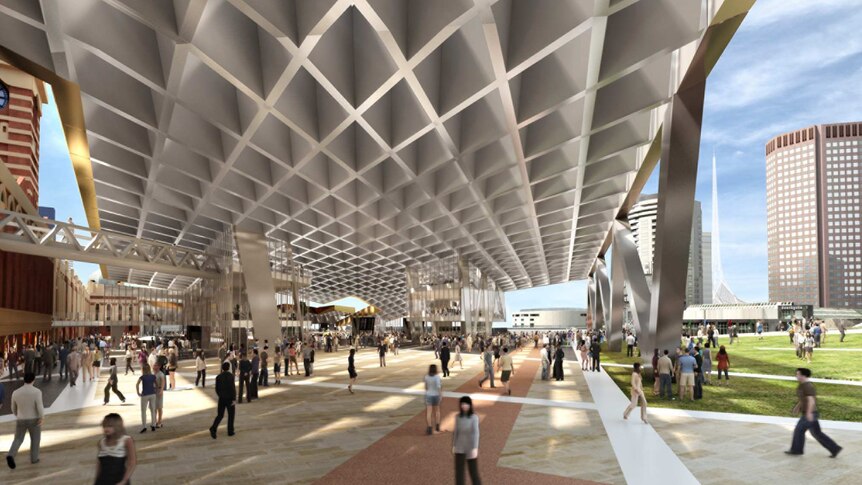 New concourse and urban green - Flinders St station design