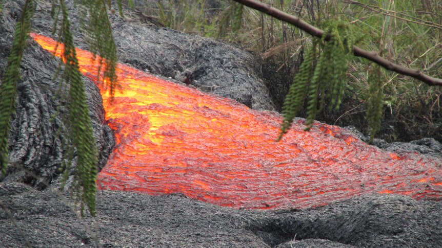 Lava flow in Hawaii