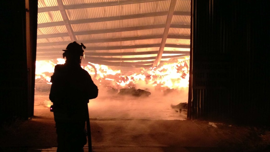 Fire at St George cotton gin