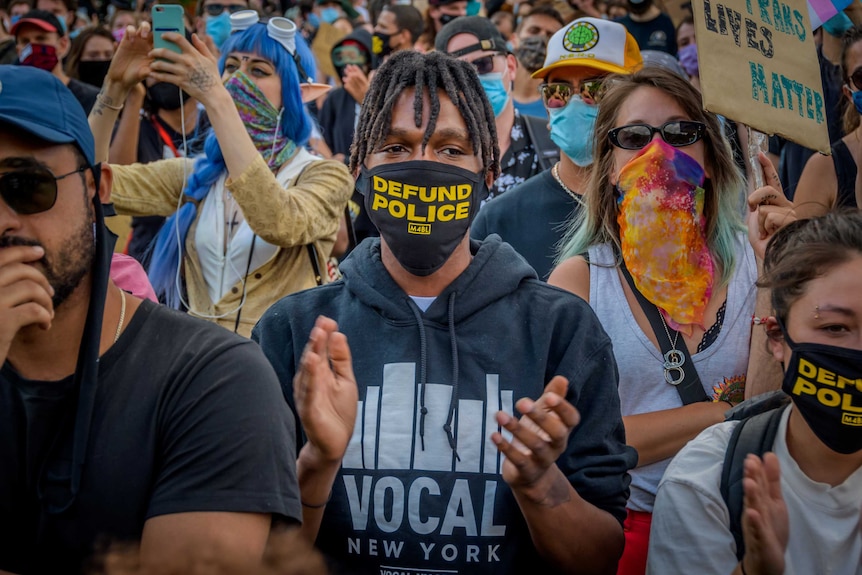 A protest in Brooklyn on June 7