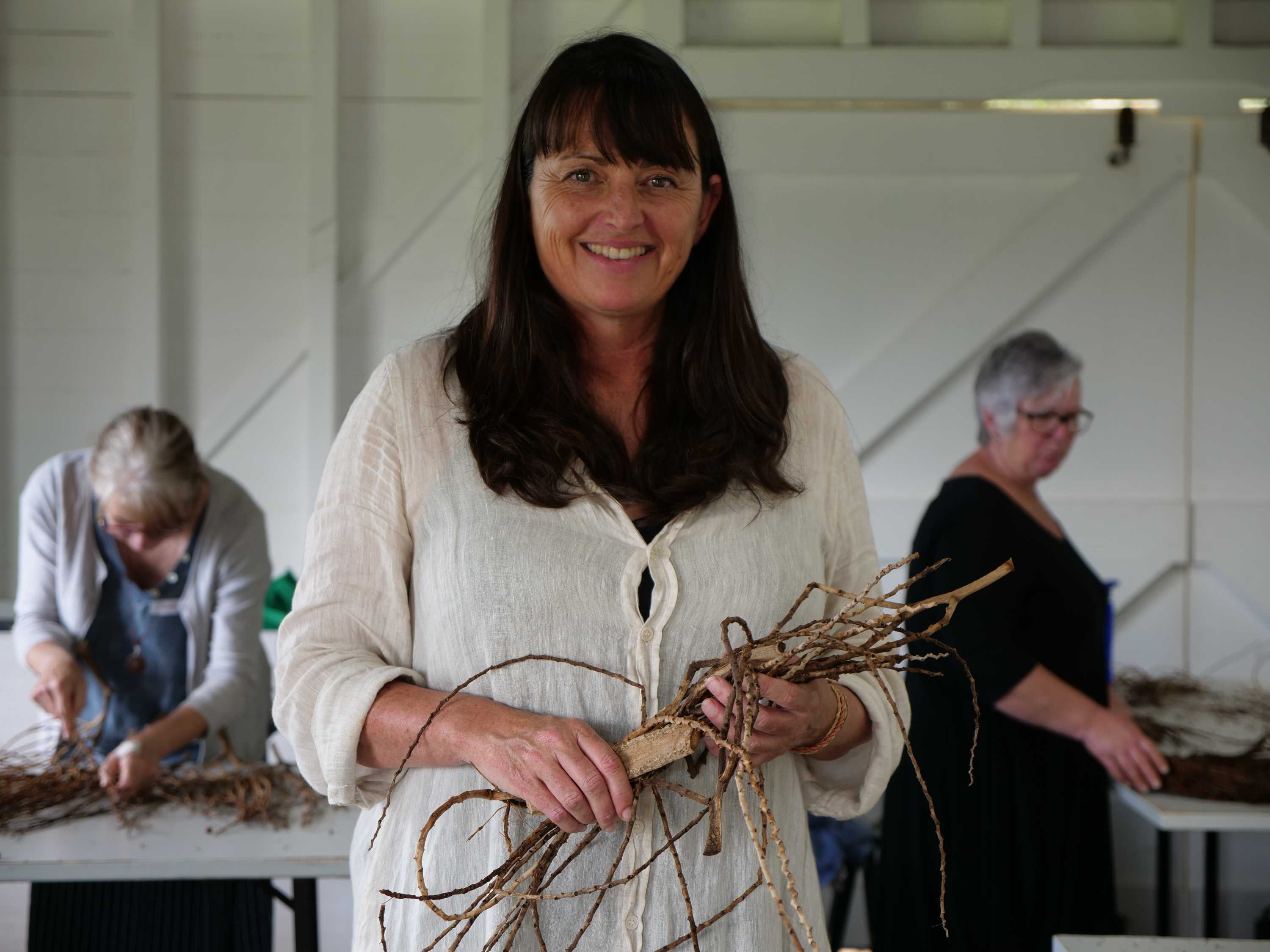 Basket weaver Catriona Pollard says 'slow crafts' offer an escape from