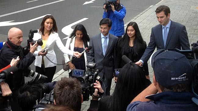 Lloyd Rayney arrives at court in Perth for his murder trial.