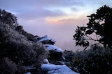Mount William (Mount Duwil) in the Grampians dusted with snow.