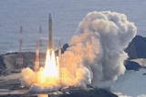 An H3 rocket lifts off at Tanegashima Space Center in Kagoshima, southern Japan.