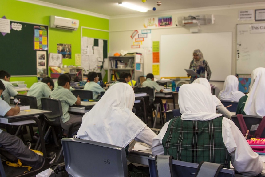 The year five class at Langford Islamic College.