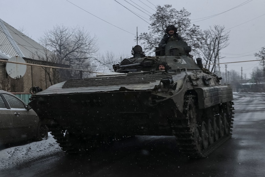 A BMP-2 infantary fighting vehicle 