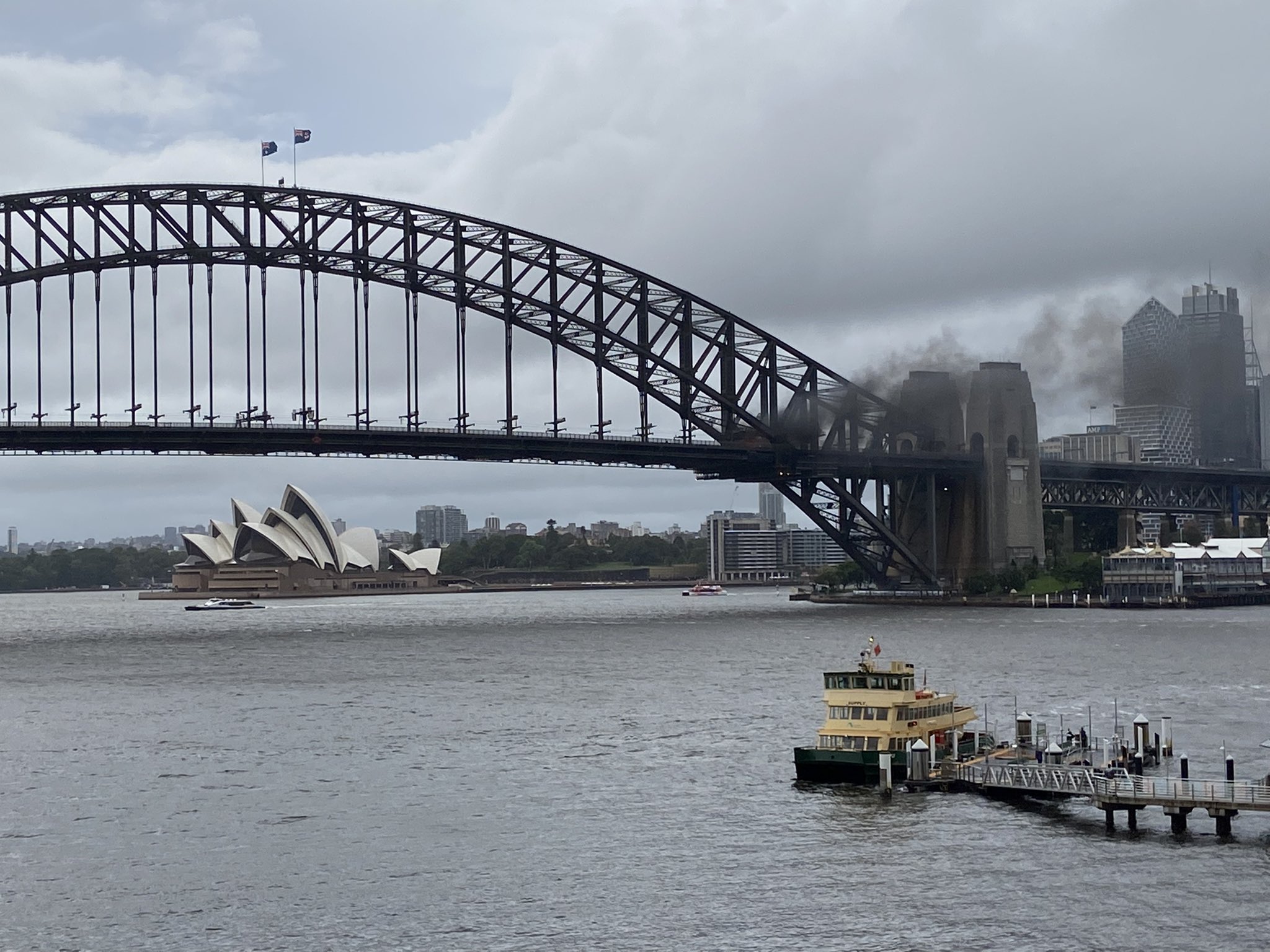 Car Bursts Into Flames On Sydney Harbour Bridge After Multi-vehicle ...