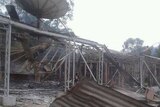 Burnt out office of Wildcat Constructions in Mendi, Papua New Guinea