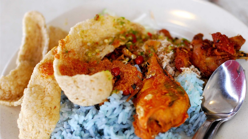An image of nasi kerabu, which in Malaysia is a popular addition to Ramadan feasts.