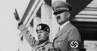 Adolf Hitler and Benito Mussolini