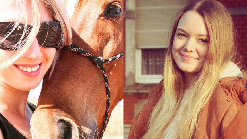 A composite image of Anna Winther posing for a picture with a horse and Julia Kohrs-Lichte posing for a picture sat on a wall.