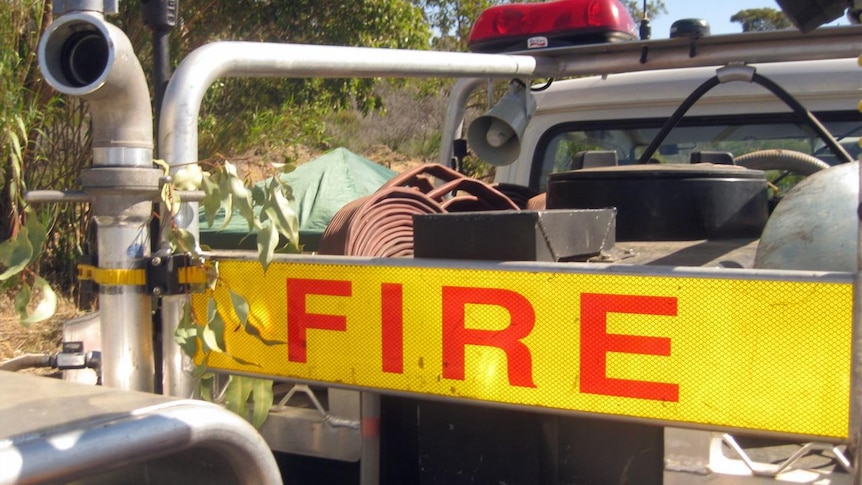 Fire sign on a FESA truck