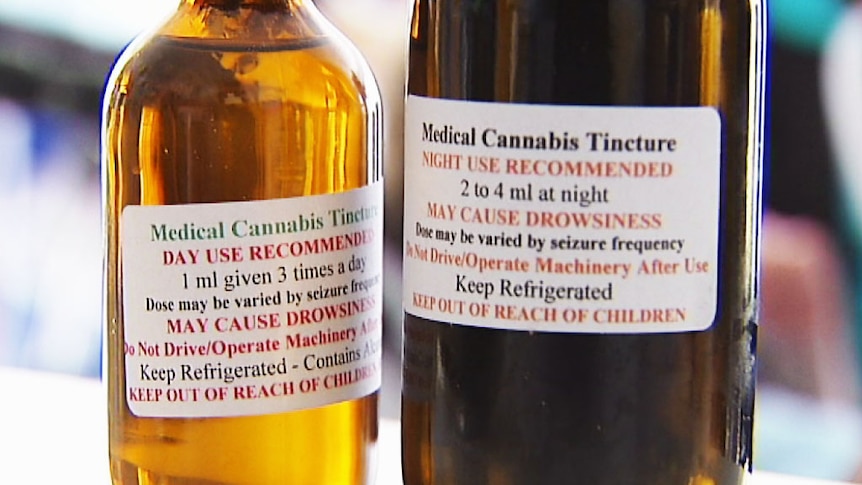 Bottles of medicinal cannabis