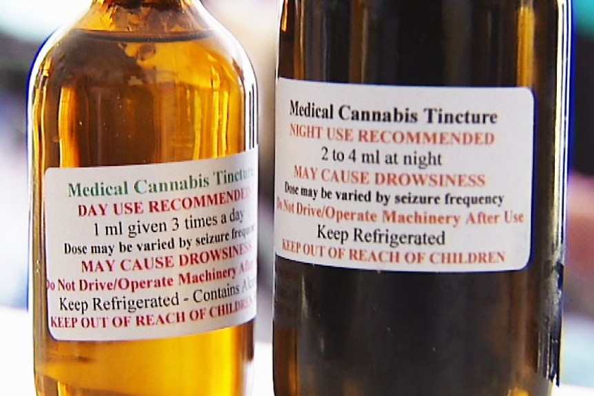 Bottles of medicinal cannabis