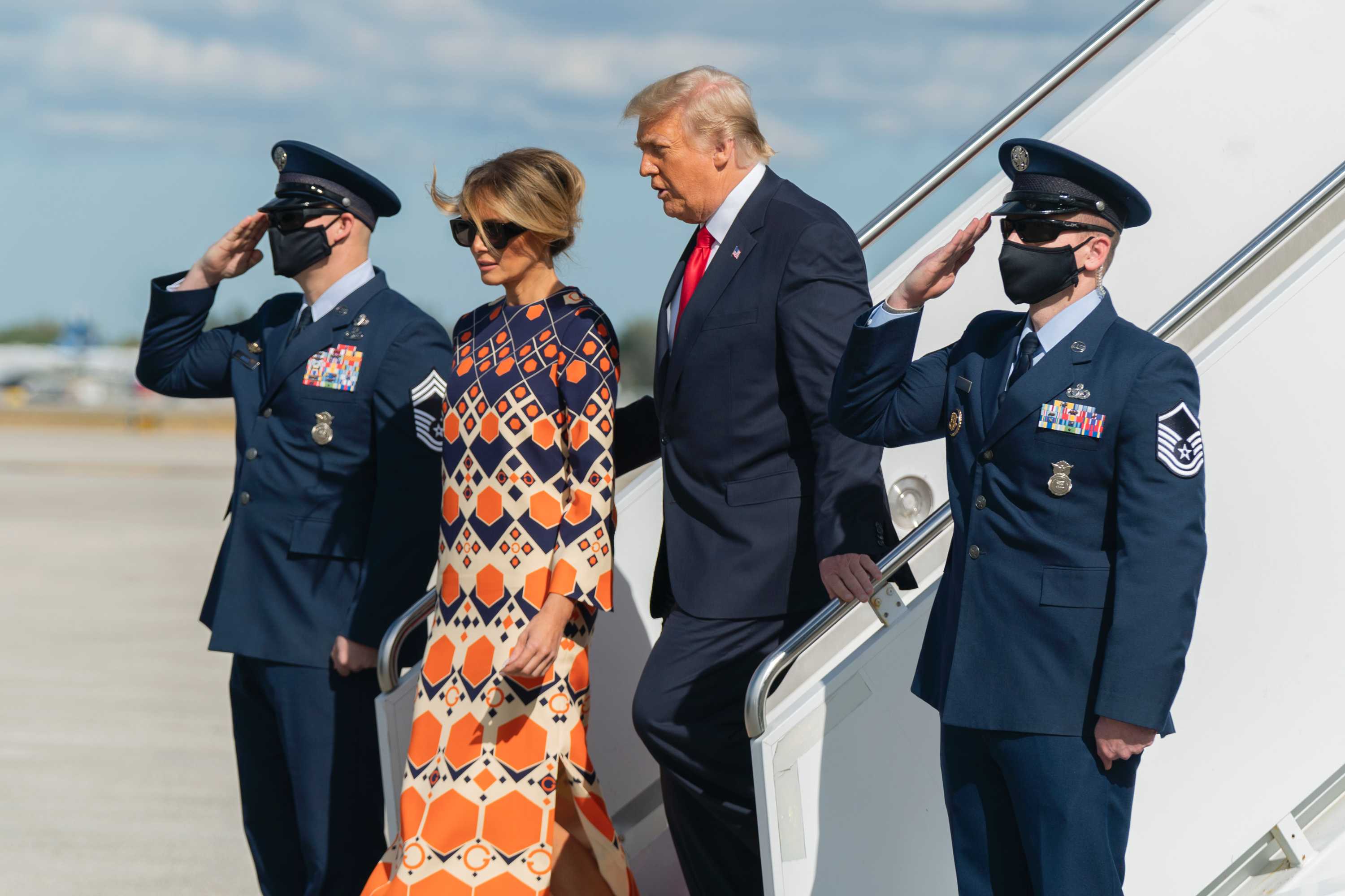 US President Donald Trump Arrives In Florida After Leaving White House ...