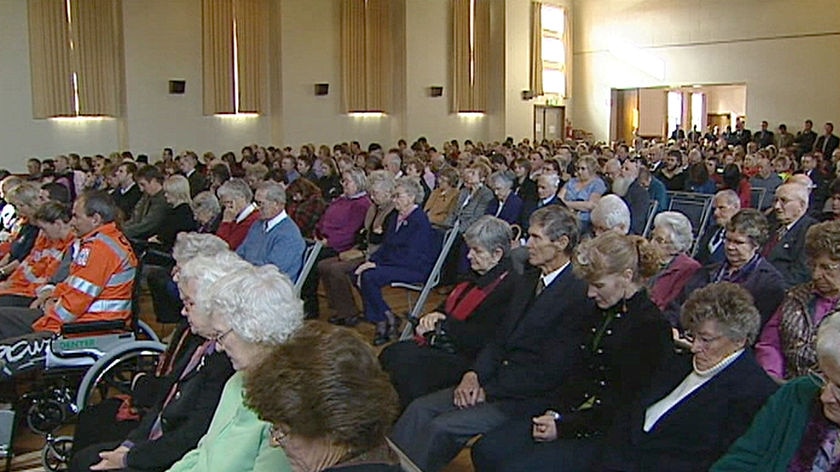 Friends of the victims and rescue workers were among those attending the ecumenical service.