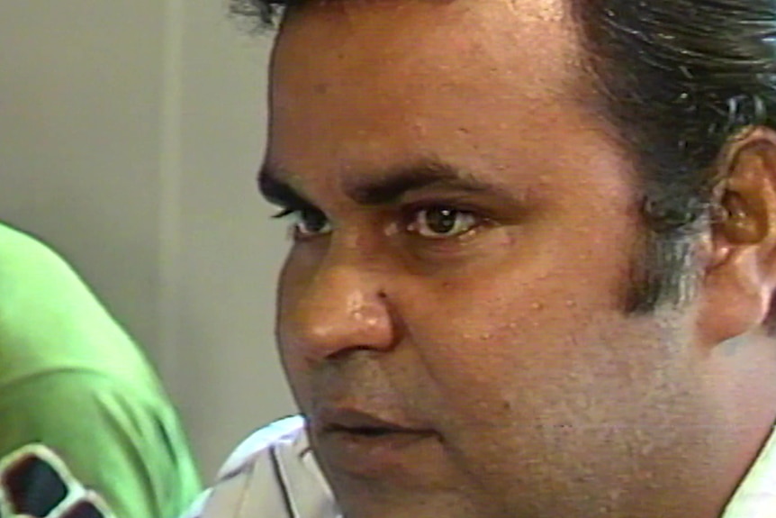 Close up of an Aboriginal man taken from ABC archival vision in 1982