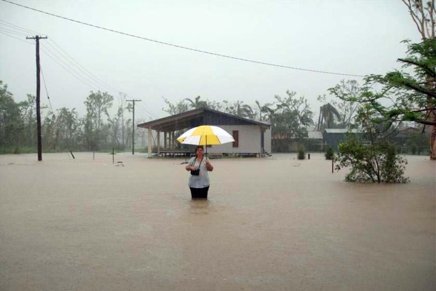 Floodwaters rise in the north Queensland town of Cardwell