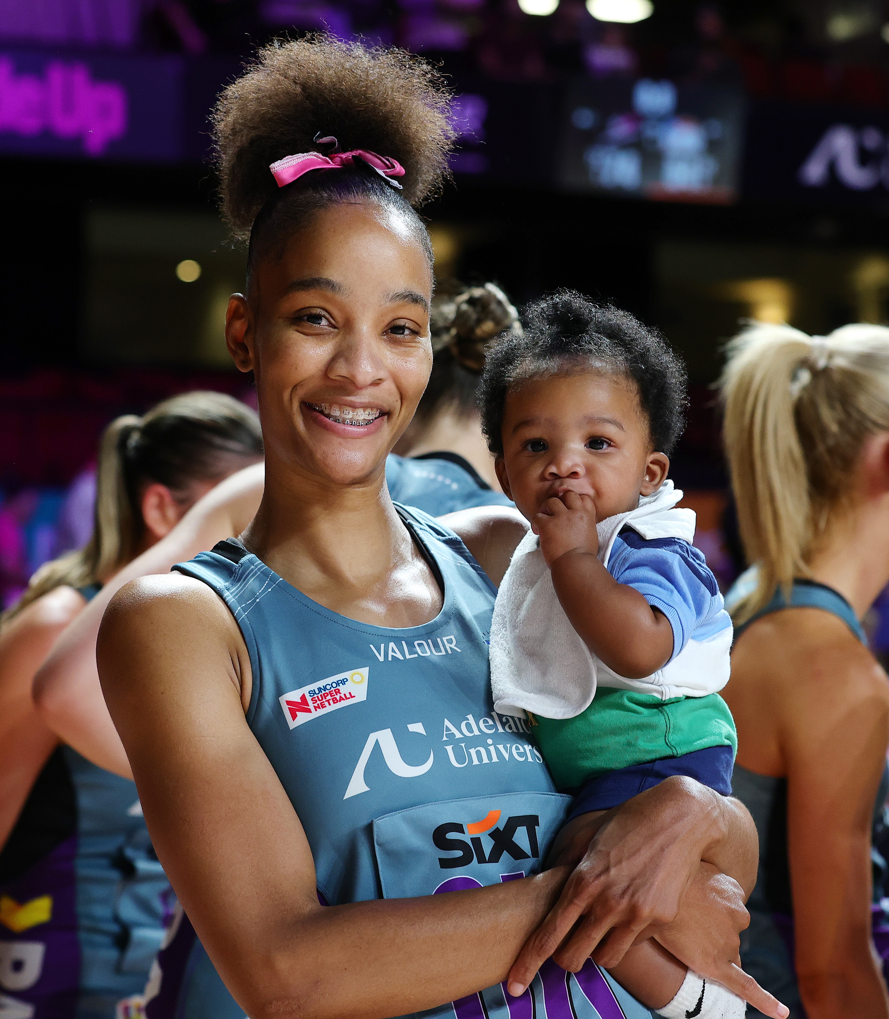 'We don't talk about it enough': Mum makes emotional return to Super Netball