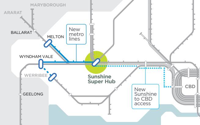 A small map showing where the new lines would sit
