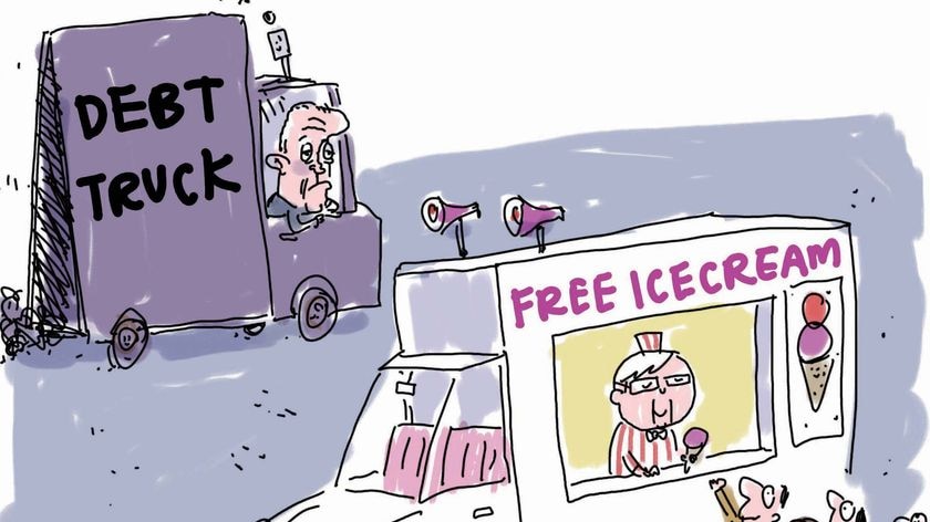 Behind the lines: John Kudelka's cartoon 'Free icecream'.