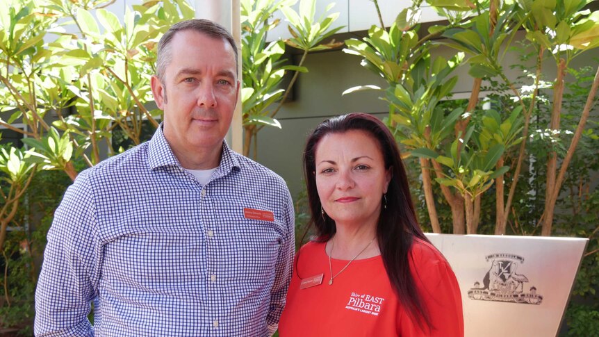 Pictured Shire of East Pilbara CEO Jeremy Edwards and Councillor Gerry Parsons.